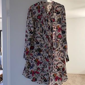 Tory Burch, Floral dress, worn once. Size 2